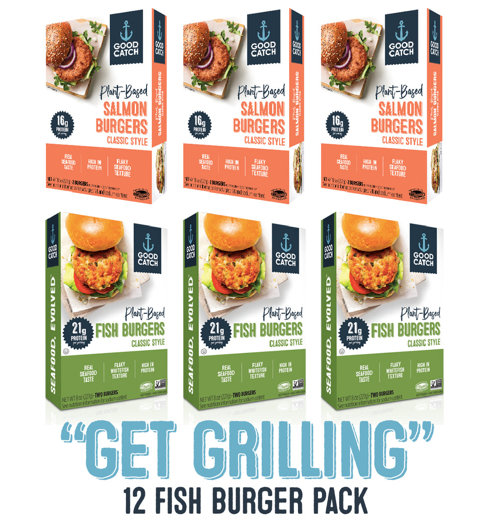 The “Get Grilling!” 12 Fish Burgers Pack